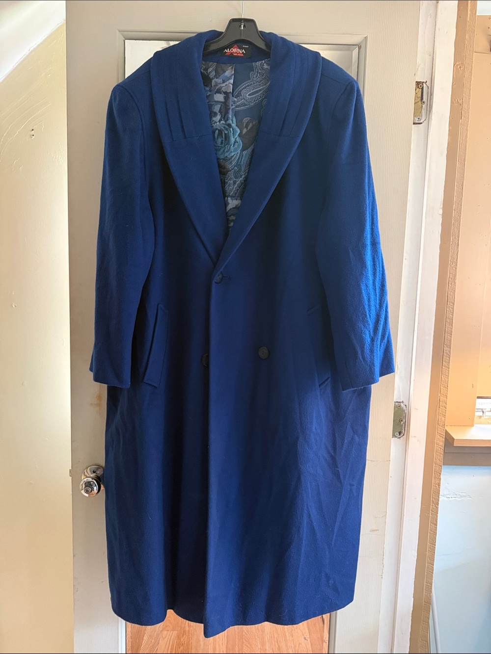 Classic Women’s Blue Wool blend Overcoat - Alorna
